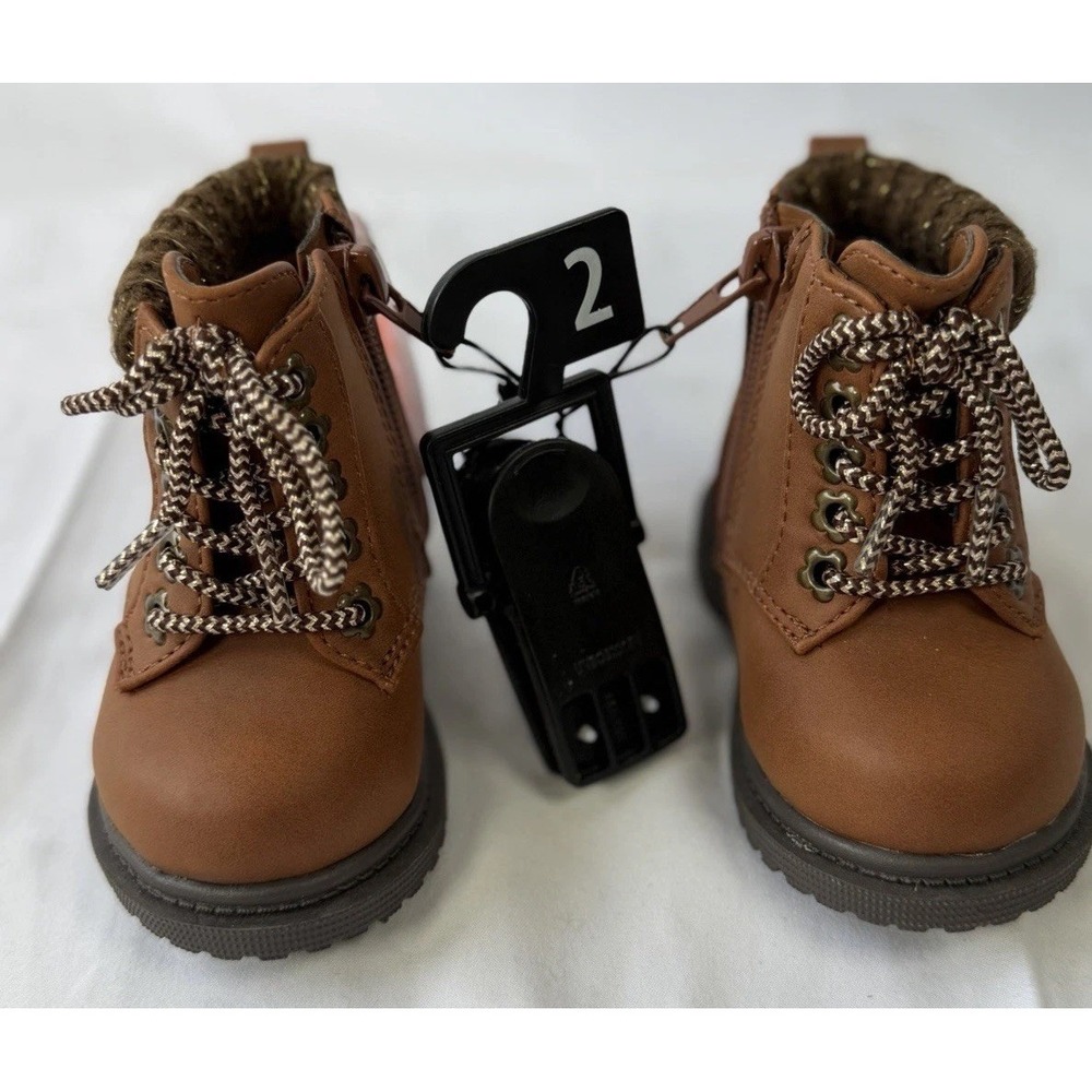 Wonder Nation Sweater Knit Boot, Chestnut, Baby Girl Size 2 NWT‎